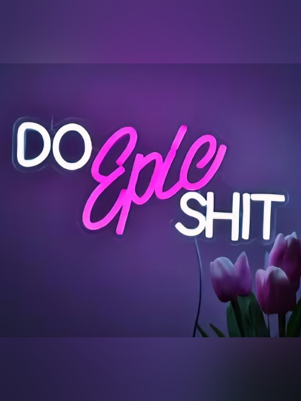 DO Epic SHIT Neon Sign - Pink & White Wall Art
